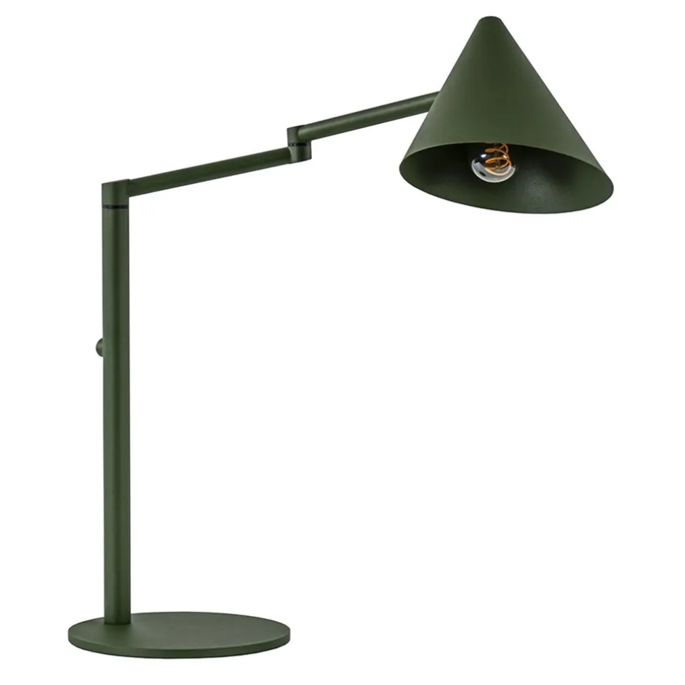 retro_tafellamp_met_kap_v_0.webp Flash Sale Straluma Retro tafellamp met kap verstelbaar groen