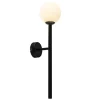 retro_wandlamp_zwart_met__1.webp Best Straluma Retro wandlamp zwart met witte glazen bol