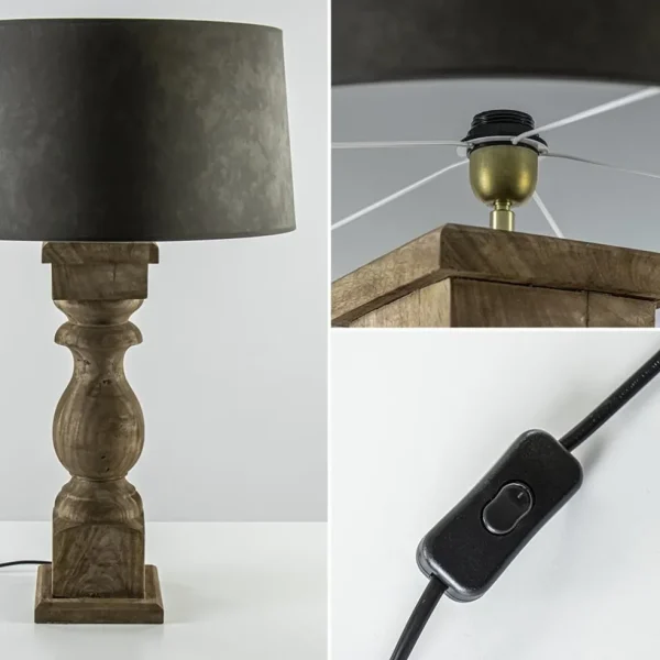 robuuste_lampvoet_cadore__3.webp New Straluma Robuuste lampvoet Cadore massief hout met brons