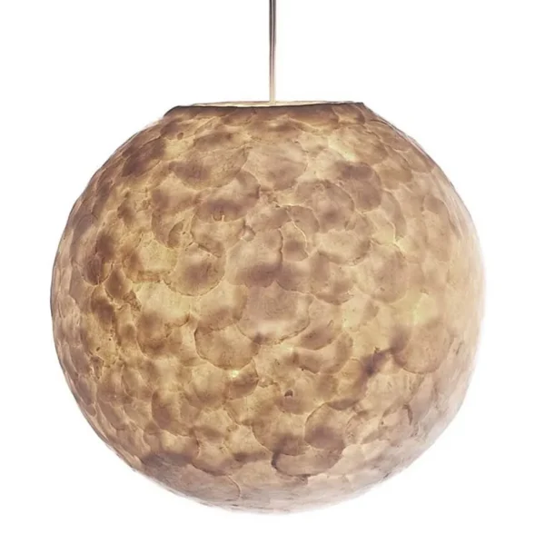 romantische_hanglamp_bol__1.webp Sale Straluma Romantische hanglamp bol creme schelp