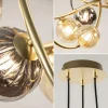 ronde_hanglamp_goud_met_a_3.webp Best Sale Straluma Ronde hanglamp goud met amber en smoke glas