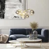 ronde_hanglamp_goud_met_a_4.webp Best Sale Straluma Ronde hanglamp goud met amber en smoke glas