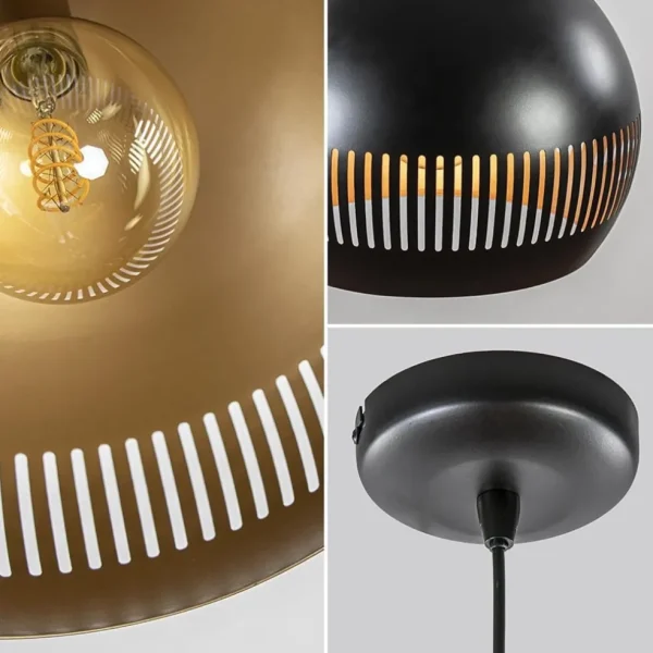 ronde_hanglamp_koepel_zwa_2.webp Hot Straluma Ronde hanglamp koepel zwart/goud 40 cm