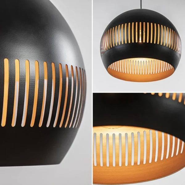 ronde_hanglamp_koepel_zwa_3.webp Hot Straluma Ronde hanglamp koepel zwart/goud 40 cm