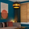 ronde_hanglamp_koepel_zwa_4.webp Hot Straluma Ronde hanglamp koepel zwart/goud 40 cm