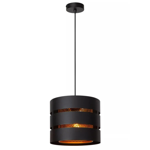 ronde_hanglamp_zwart_meta_1.webp Best Sale Straluma Ronde hanglamp zwart metaal met goud