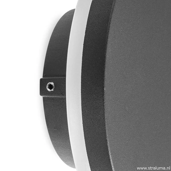 ronde_led_wandlamp_tuin_a_1.webp Online Straluma Ronde LED wandlamp tuin antraciet