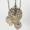 Sale Straluma Ronde 3-lichts hanglamp Charlene nikkel/kristal