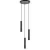 Shop Straluma Ronde 3-lichts hanglamp cilinders mat zwart