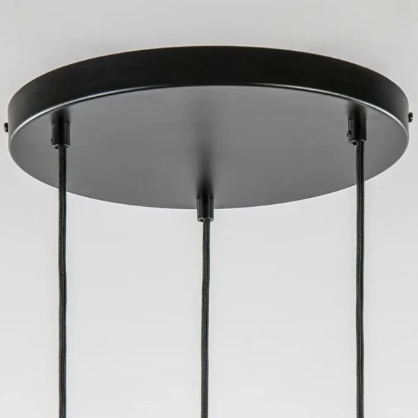 Shop Straluma Ronde 3-lichts hanglamp cilinders mat zwart