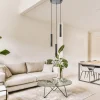 Shop Straluma Ronde 3-lichts hanglamp cilinders mat zwart
