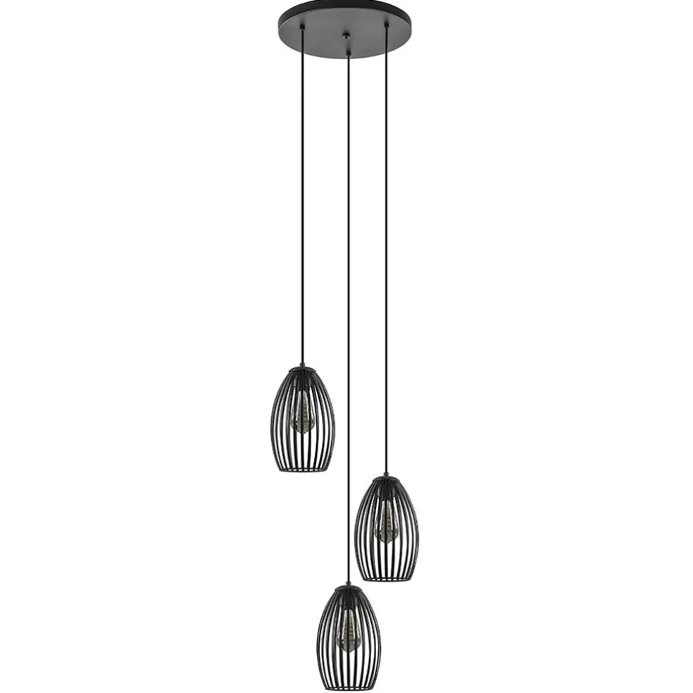 ronde_lichts_hanglamp_met_0-3.webp Sale Straluma Ronde 3-lichts hanglamp met draadkappen mat zwart