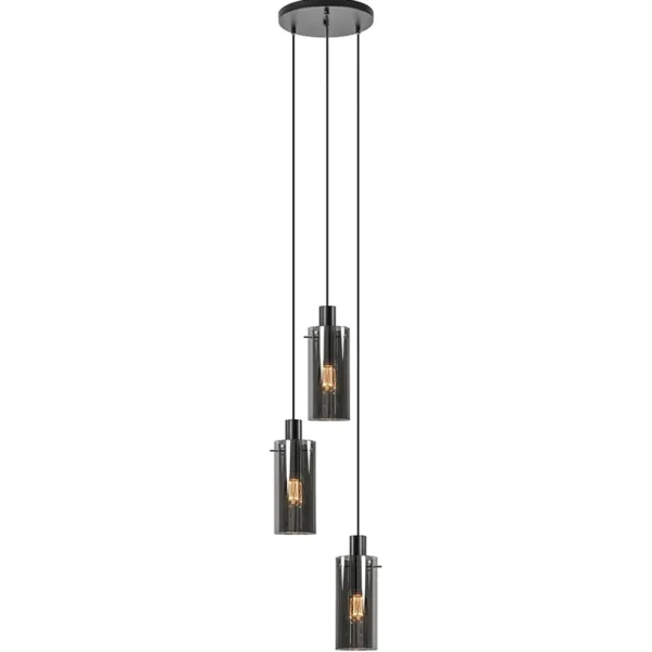 ronde_lichts_hanglamp_met_1-2.webp Cheap Straluma Ronde 3-lichts hanglamp met cilinder smoke glas