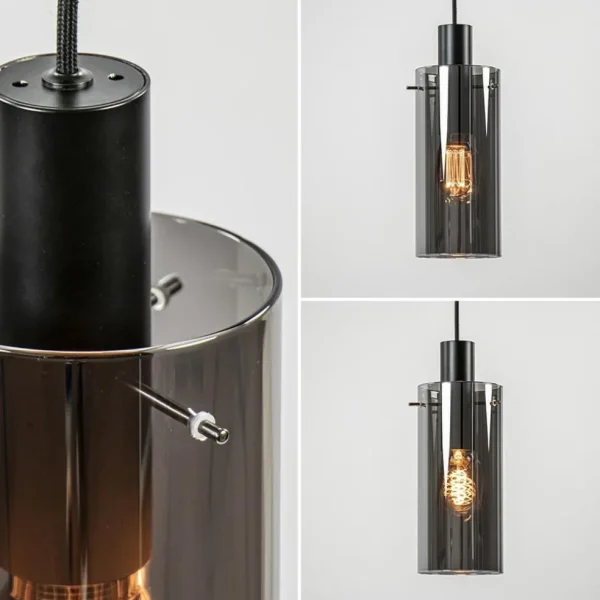 ronde_lichts_hanglamp_met_3-2.webp Cheap Straluma Ronde 3-lichts hanglamp met cilinder smoke glas