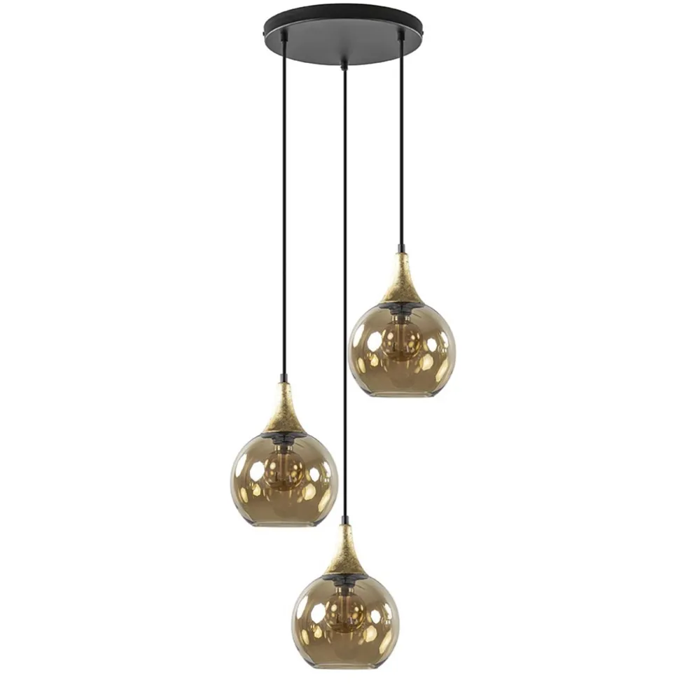 ronde_lichts_hanglamp_zwa_0-3.webp Store Straluma Ronde 3-lichts hanglamp zwart met goud en amber glas