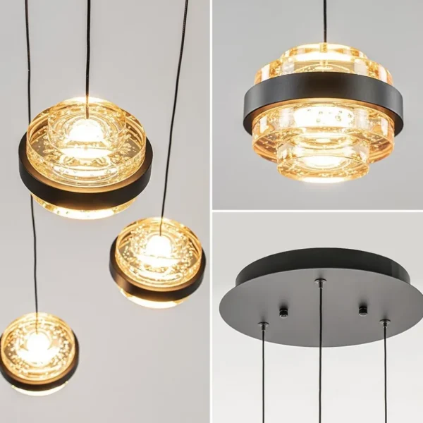 ronde_lichts_hanglamp_zwa_3-1.webp Online Straluma Ronde 3-lichts hanglamp zwart/champagne LED