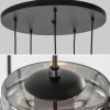 Hot Straluma Ronde 5-lichts hanglamp zwart met diverse smoke glazen