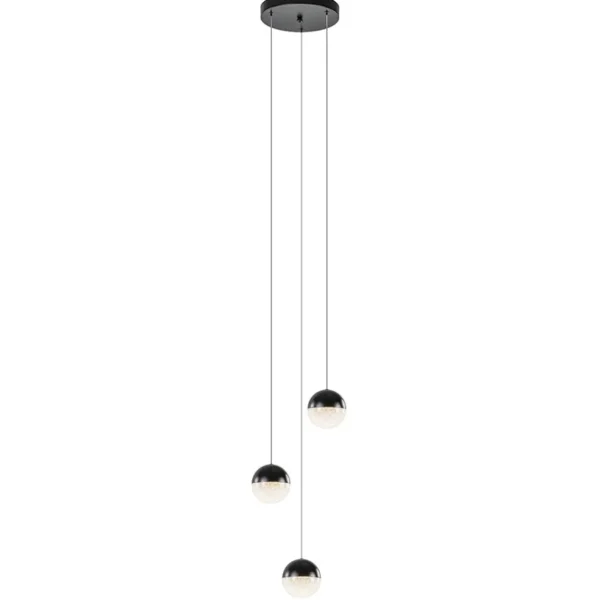 ronde_lichts_led_hanglamp_0.webp Clearance Straluma Ronde 3-Lichts LED hanglamp met zwarte bollen dimbaar