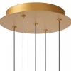 ronde_lichts_led_hanglamp_3-1.webp Flash Sale Straluma Ronde 5-lichts LED hanglamp goud met helder glas
