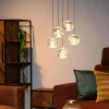 ronde_lichts_led_hanglamp_4-1.webp Flash Sale Straluma Ronde 5-lichts LED hanglamp goud met helder glas