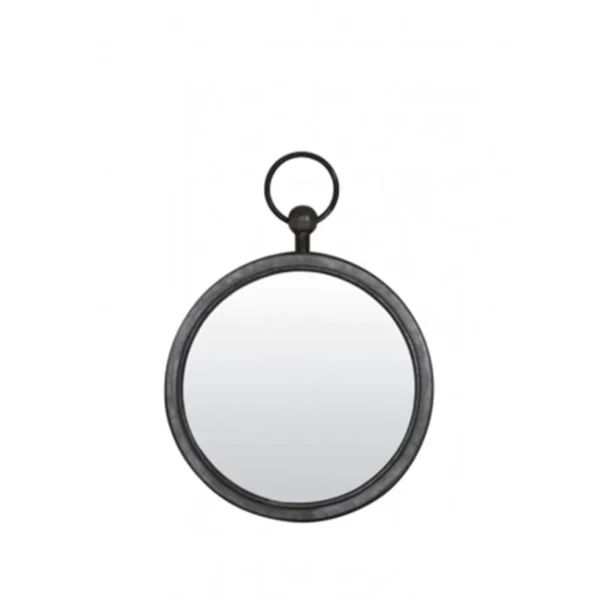 ronde_metalen_spiegel_zin_0.webp New Straluma Ronde metalen spiegel zink/grijs klein