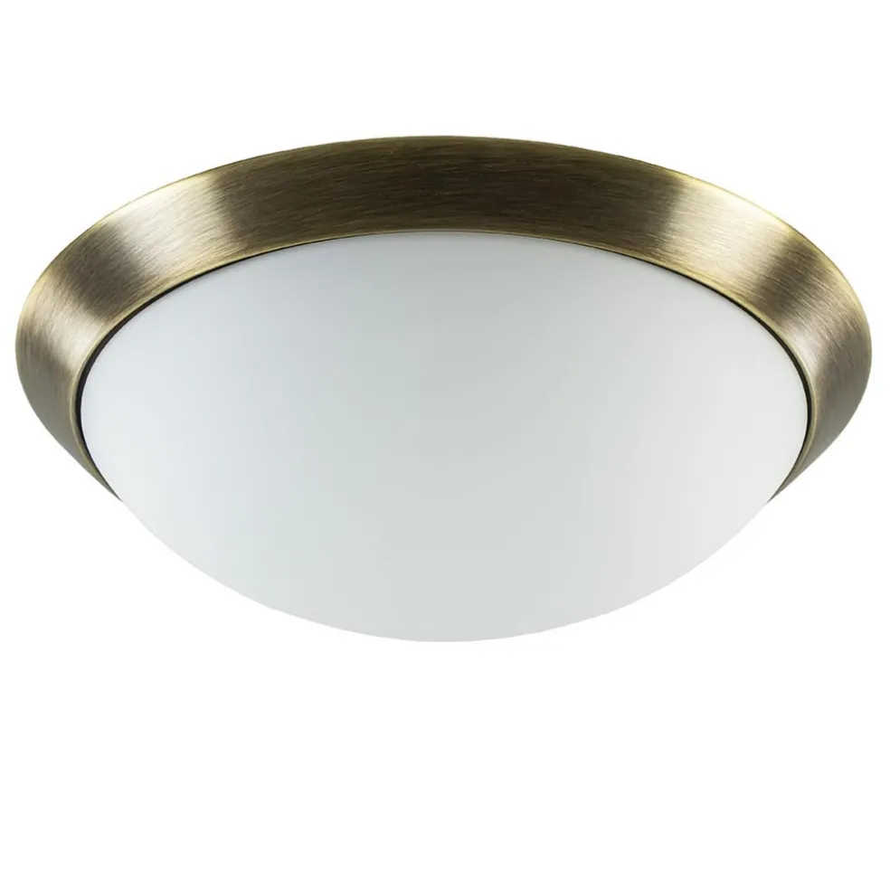 ronde_plafondlamp_brons_m_0.webp Flash Sale Straluma Ronde plafondlamp brons met wit glazen kap