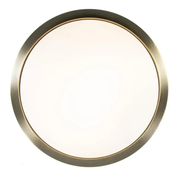 Flash Sale Straluma Ronde plafondlamp brons met wit glazen kap