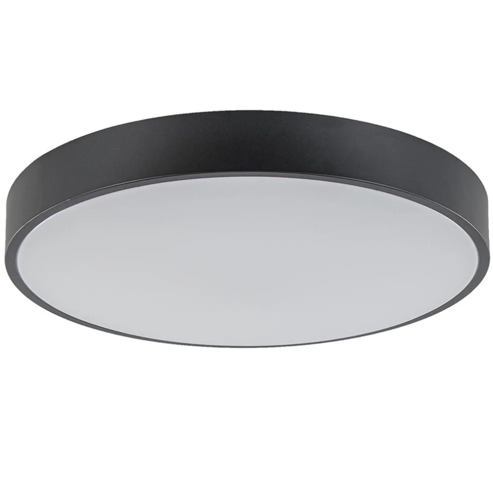 ronde_plafondlamp_zwart_i_0.webp Clearance Straluma Ronde plafondlamp zwart inclusief LED en remote