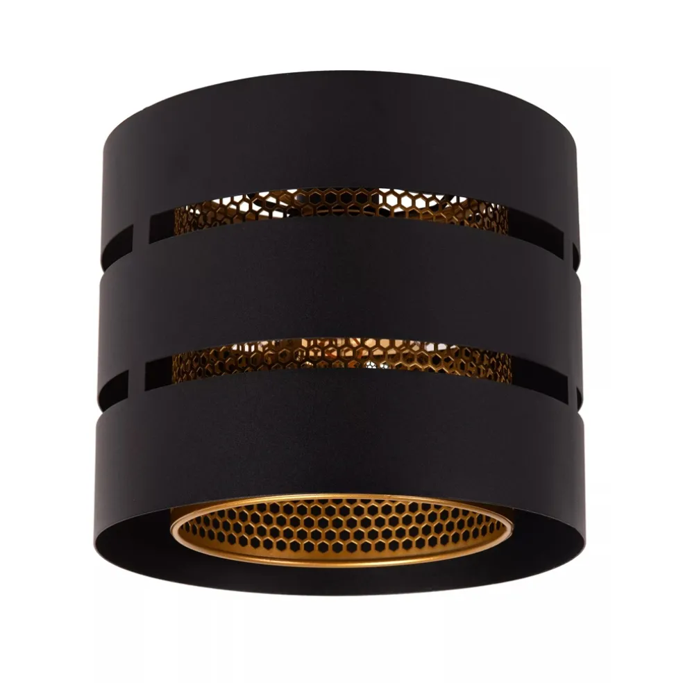 ronde_plafondlamp_zwart_m_0.webp Best Sale Straluma Ronde plafondlamp zwart metaal met goud