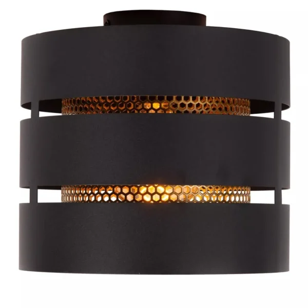Best Sale Straluma Ronde plafondlamp zwart metaal met goud