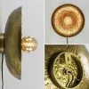 Hot Straluma Ronde wandlamp Neva antiek brons met snoer