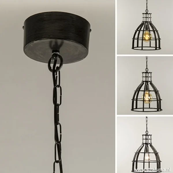 Flash Sale Straluma Ruw metalen hanglamp antiek zwart