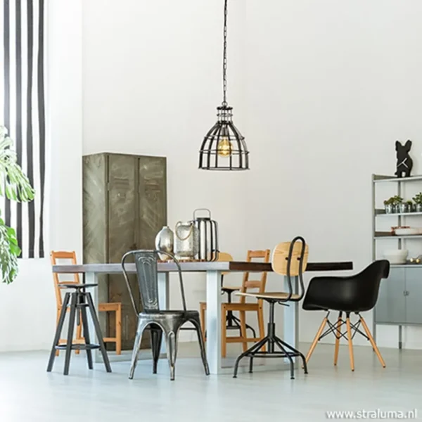 Flash Sale Straluma Ruw metalen hanglamp antiek zwart