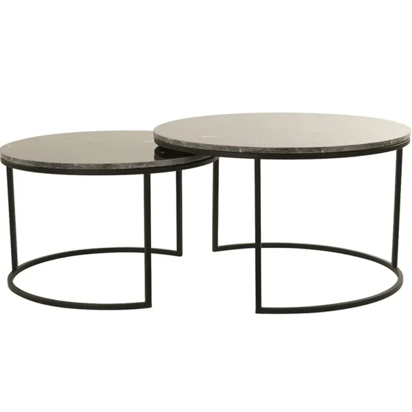 salontafel_alfio_set_van__1.webp New Straluma Salontafel Alfio set van 2 bruin marmer met zwart