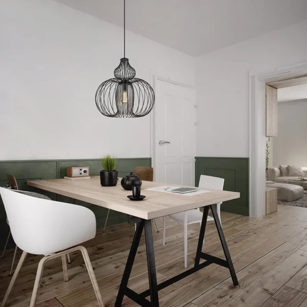Best Sale Straluma Scandinavische draad hanglamp mat zwart