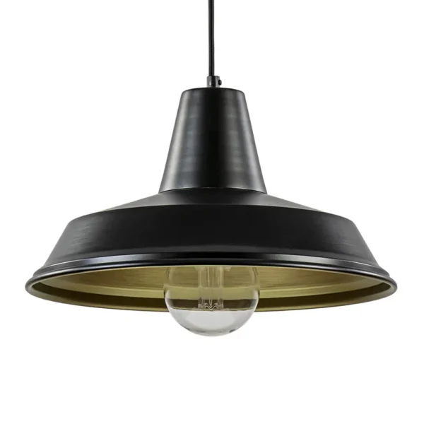 scandinavische_hanglamp_z_0.webp Clearance Straluma Scandinavische hanglamp zwart met goud 36 cm