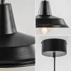scandinavische_hanglamp_z_2.webp Clearance Straluma Scandinavische hanglamp zwart met goud 36 cm