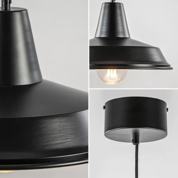 scandinavische_hanglamp_z_2.webp Clearance Straluma Scandinavische hanglamp zwart met goud 36 cm