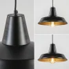 scandinavische_hanglamp_z_3.webp Clearance Straluma Scandinavische hanglamp zwart met goud 36 cm