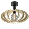 scandinavische_plafondlam_1.webp Best Straluma Scandinavische plafondlamp mat zwart met houten kap