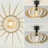 scandinavische_plafondlam_3.webp Best Straluma Scandinavische plafondlamp mat zwart met houten kap
