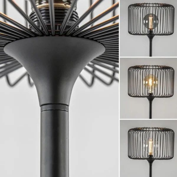 Sale Straluma Scandinavsiche vloerlamp zwart met draadkorf