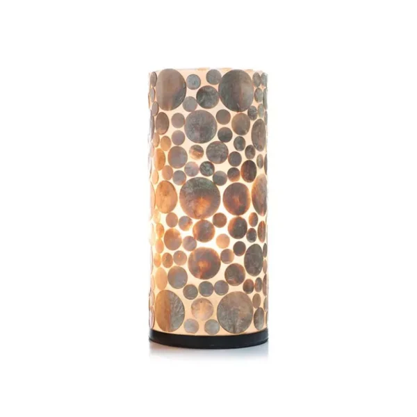 schelpen_tafellamp_cilind_1.webp Flash Sale Straluma Schelpen tafellamp cilinder goud/bruin