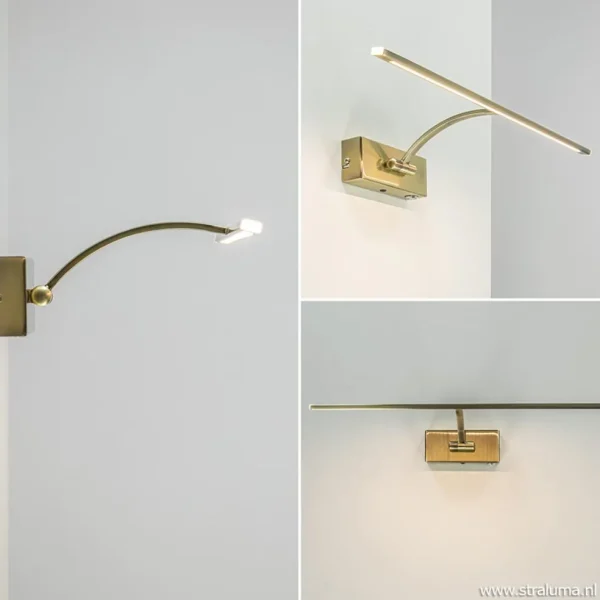 schilderij_wandlamp_brons_1.webp Best Straluma Schilderij wandlamp brons met dimbaar LED