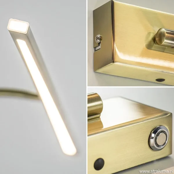 schilderij_wandlamp_brons_2.webp Best Straluma Schilderij wandlamp brons met dimbaar LED