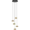 sfeervolle_lichts_hanglam_1.webp Store Straluma Sfeervolle 5-lichts hanglamp zwart/champagne inclusief LED