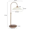 Fashion Straluma Sfeervolle tafellamp brons met creme glas klassiek
