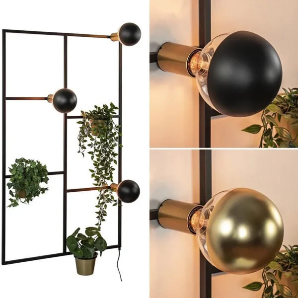 sfeervolle_wandlamp_frame_3.webp Shop Straluma Sfeervolle wandlamp frame zwart/goud