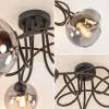 sierlijke_plafondlamp_zwa_2.webp Outlet Straluma Sierlijke plafondlamp zwart met smoke glazen bollen