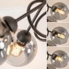 sierlijke_plafondlamp_zwa_3.webp Outlet Straluma Sierlijke plafondlamp zwart met smoke glazen bollen